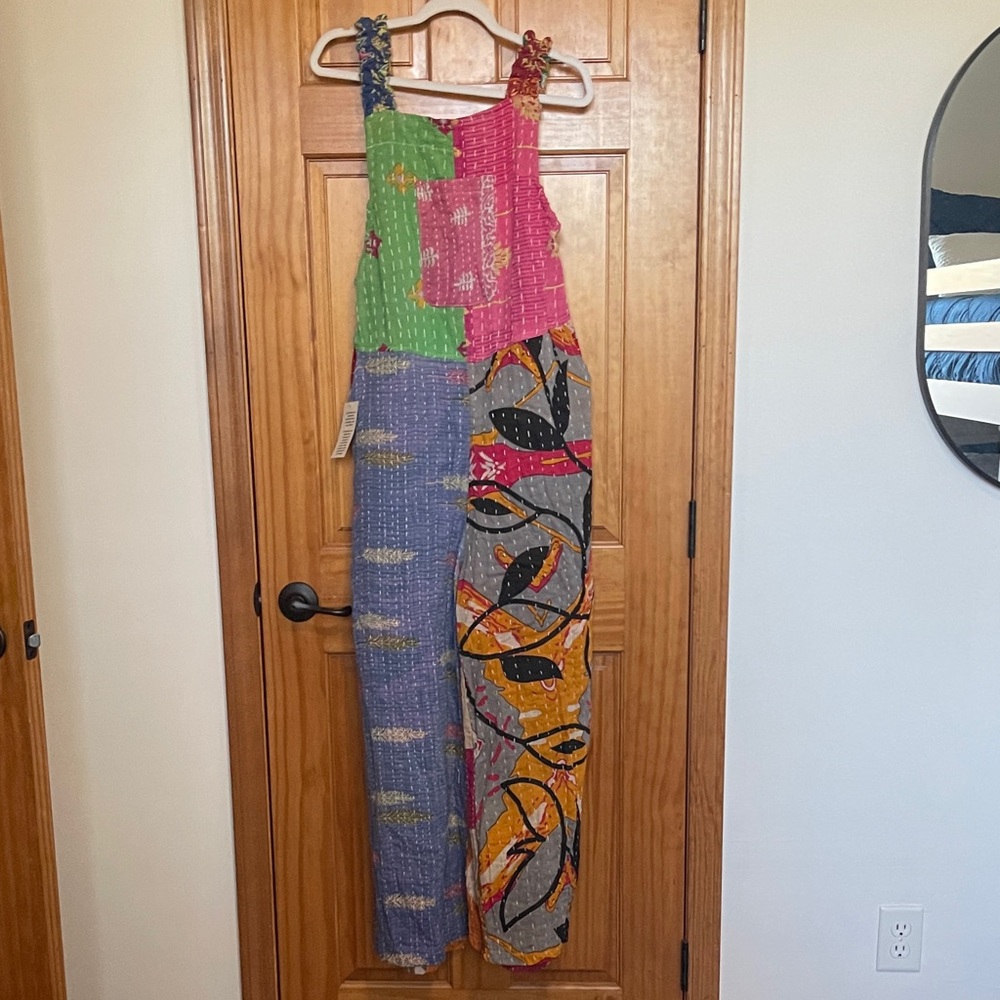 NWT Kathmandu Multicolor Patchwork Kantha Jumpsuit One Size